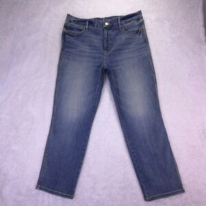 White House Black Market Womens 14 Jeans The High-Rise Straight Crop Stretch NWT